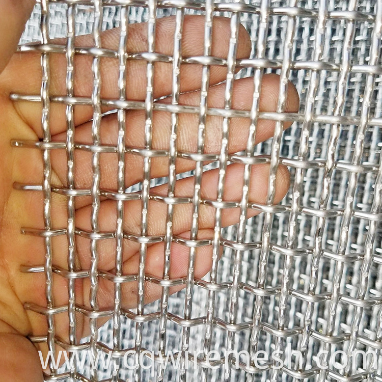 Galvanized Square Woven Wire Mesh / Stainless Steel Crimped Wire Mesh